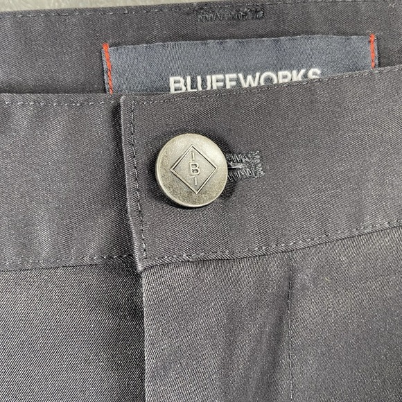 Bluffworks Pants men's 36x32 Performance Chino Tailored Black Casual Flat Front - Picture 4 of 14